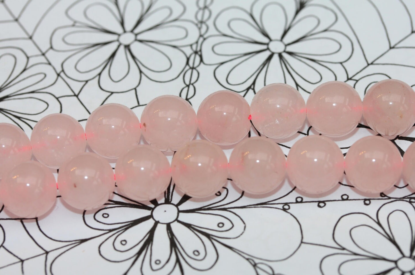 Natural Rose Quartz Round Beads 6mm or 10mm approx // Rose Quartz Gemstone Beads / Earring Beads / Jewellery Beads / Healing / 4 bead set