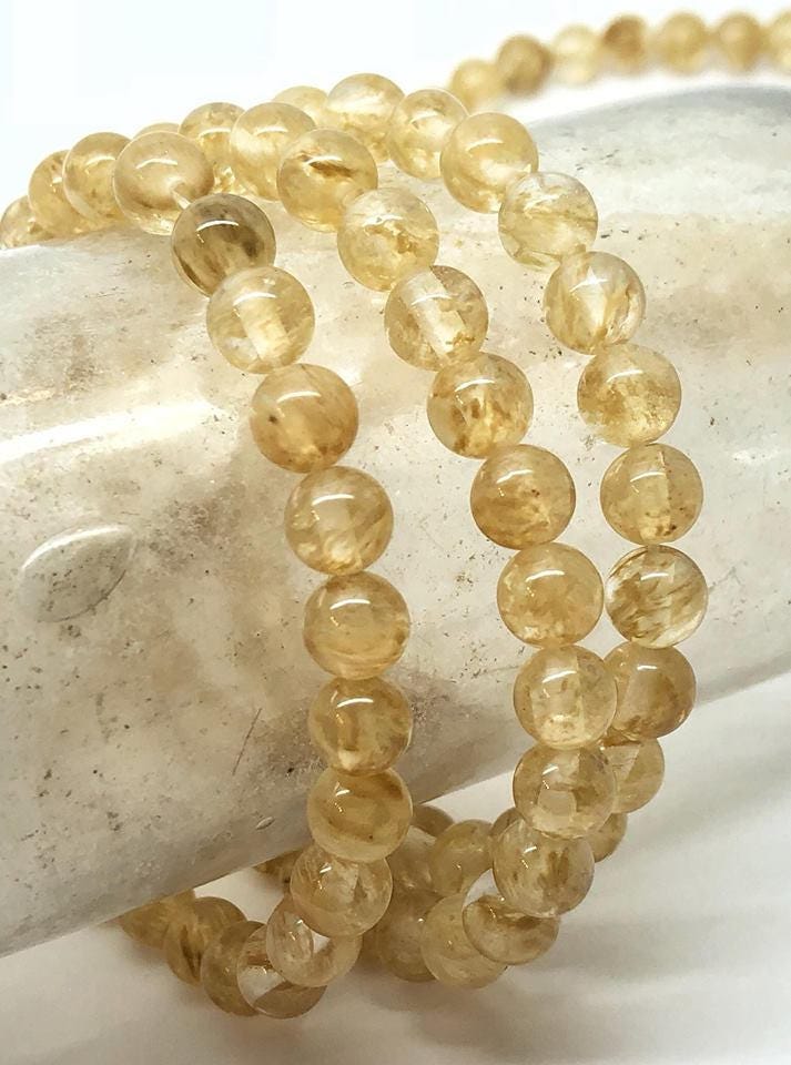 Coffee Caramel Gold tone Quartz Round spacer Beads Beads 8mm Choose Quantity Tea Quartz Beads Healing Beads