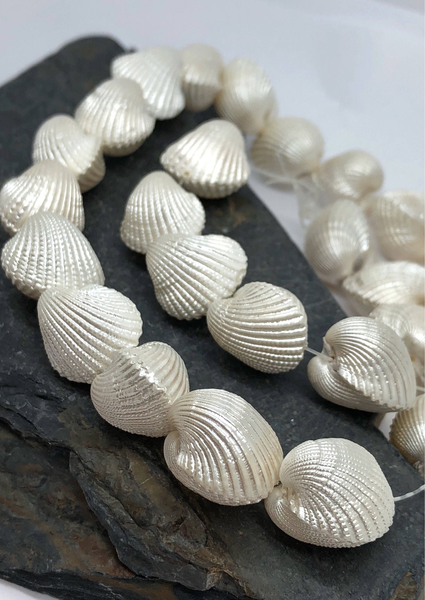 Double Clam Shell Beads 18mm / Natural Organic Beads / Shell beads 18mm / Buddhist beads / Beads for Malas / 2 beads