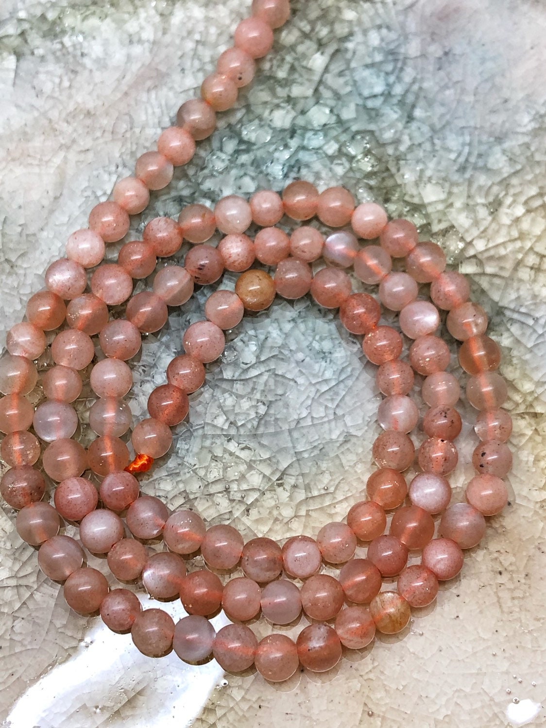 Sunstone Natural beautiful rpund beads 5mm / Natural Sunstone Beads/ Shimmering Gemstone Beads