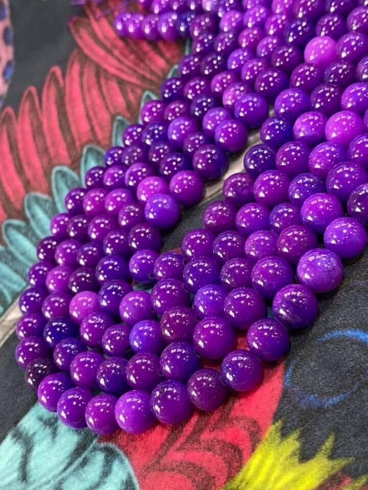 Dyed Purple Magenta Violet Mauve Jasper Round beads / Jasper Gemstone Beads 15.5' strand 8mm beads
