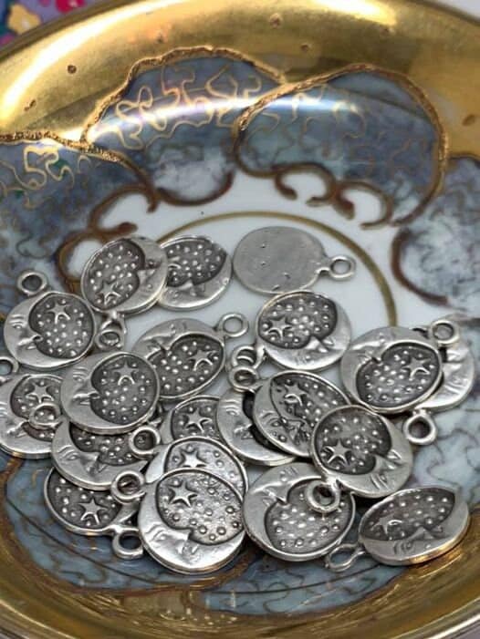 Amazing Moroccan components 44mm/ Soft silver plated finish / antique and matte / You get 1