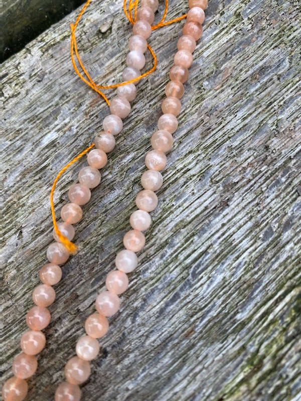 Peach Moonstone rounds / 5mm approx