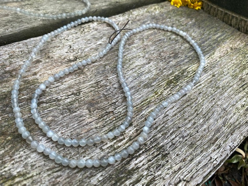 Grey Moonstone Rounds 4-5mm