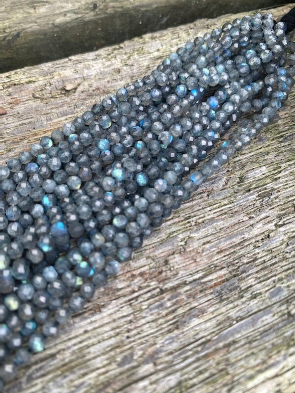 Hand Faceted Labradorite Round handmade faceted Round Beads 3.5 mm Flashy Labradorite Beads Labradorite Choose quantity