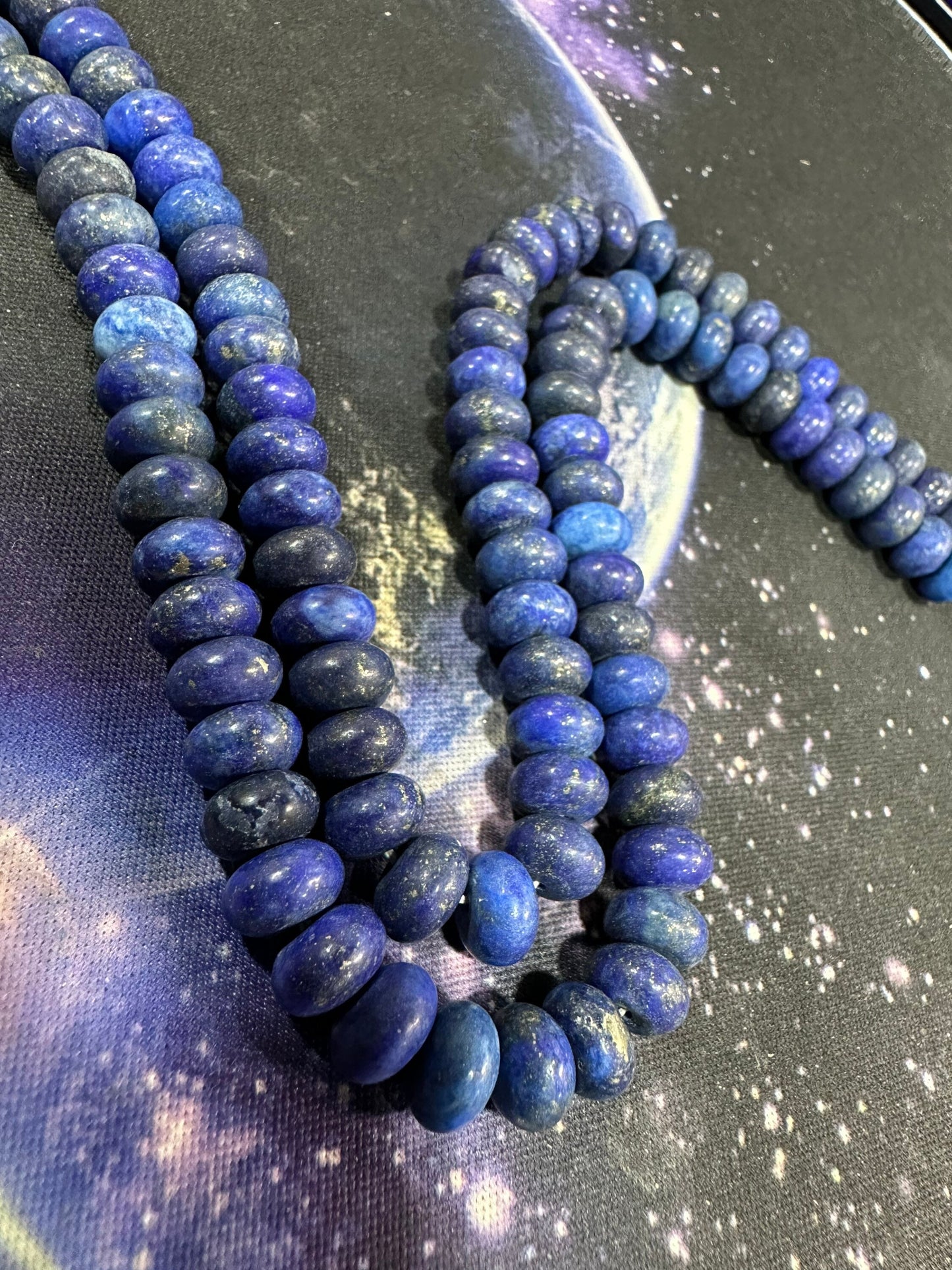 AAA Lapis Lazuli Smooth Matte Round Rondelle Beads 8 x 5 mm / Lapis Beads / Lapis Lazuli Gemstone / High quality Beads