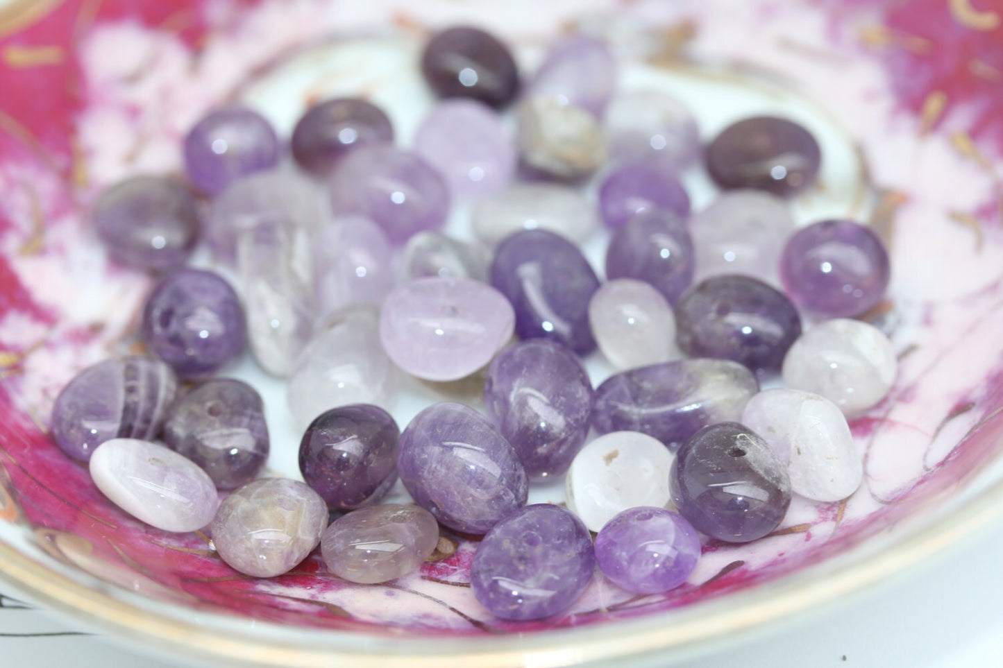 Amethyst natural Pebble Nuggget Beads Natural Amethyst Gemstone Beads /Purple Amethyst Beads / Amethyst Freeform Beads 5 beads