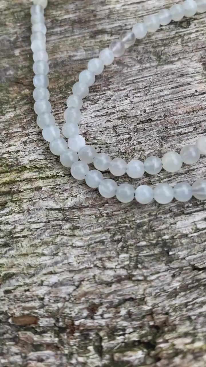 Grey Moonstone Rounds 4-5mm