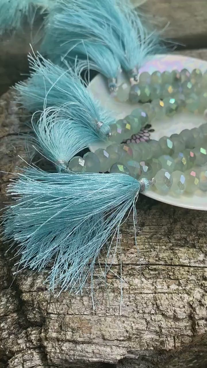 Natural Rustic Aqua Mystic AB Coated Chalcedony Faceted Large Handcut  Rondelle beads 8-9mm approx CHOOSE QUANTITY heart rondelles