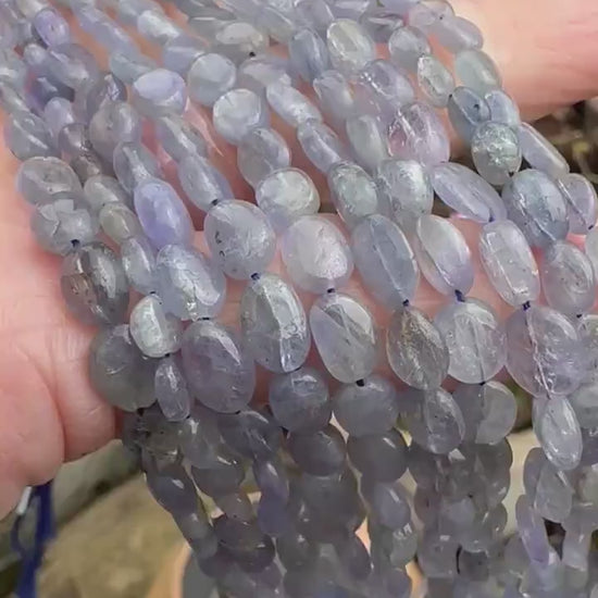 Natural Rustic Tanzanite Ethereal Wisteria Purple Fine Quality Tanzanite ovals. 6-8mm
