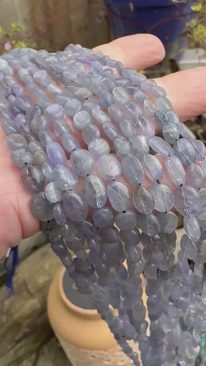 Natural Rustic Tanzanite Ethereal Wisteria Purple Fine Quality Tanzanite ovals. 6-8mm