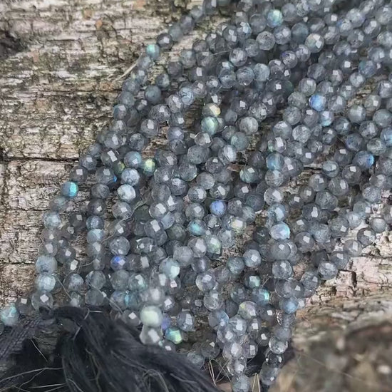 Hand Faceted Labradorite Round handmade faceted Round Beads 3.5 mm  Flashy Labradorite Beads Labradorite Choose quantity