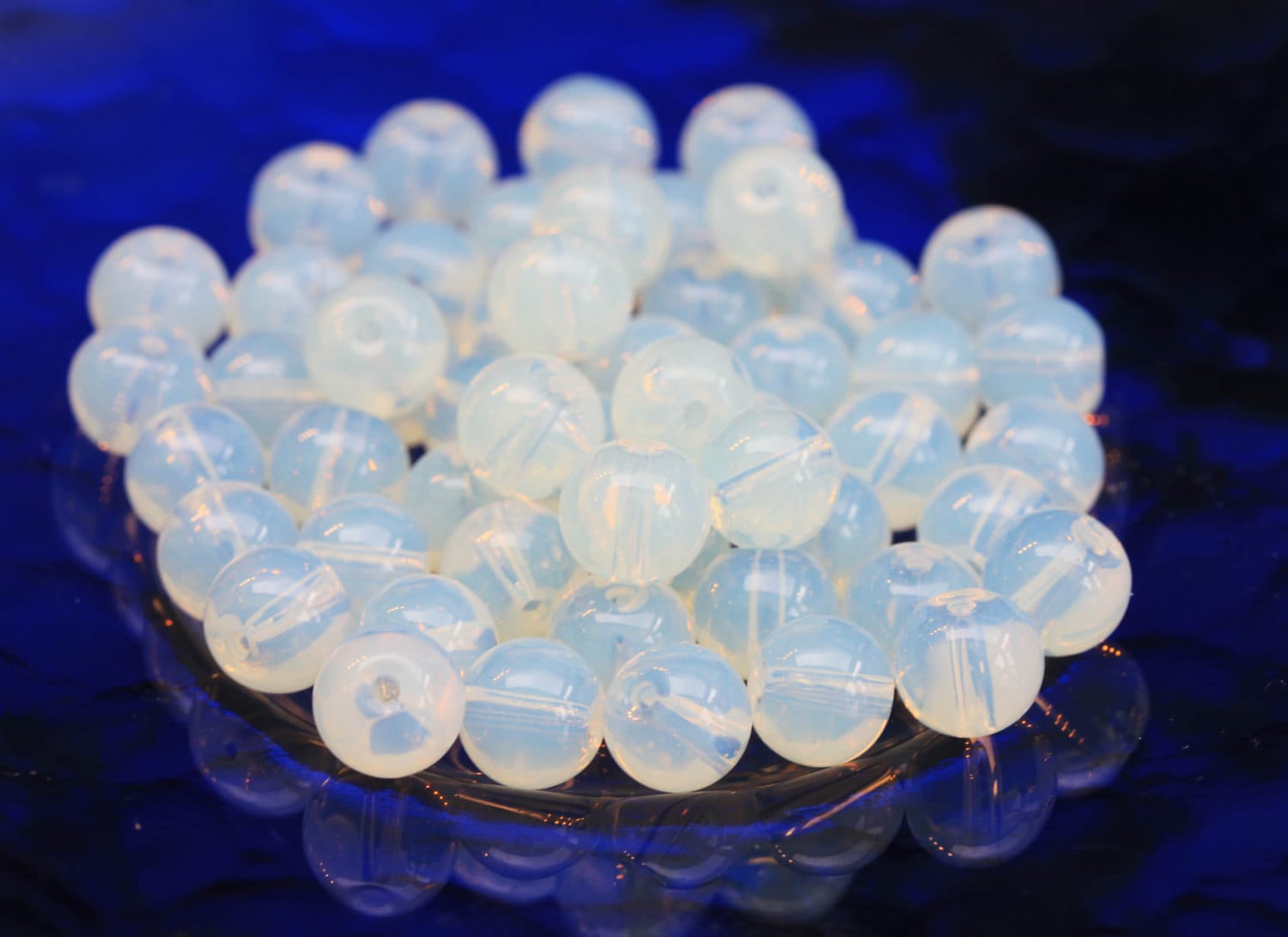Opalite Round Beads Choose 4, 6, 8 or 10 mm / Glowy Moonstone Tones Opalite Beads / Sea Opal Beads Opalite round Beads Opalite Moonstone