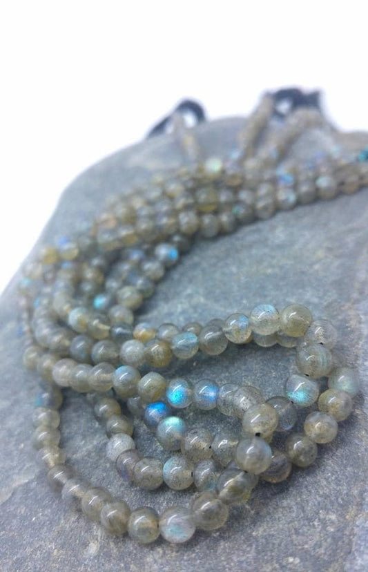 Labradorite Handmade Round Beads 4.3-4.5mm /Top Quality Flashy Labradorite / Blue Orange Green Labradorite AAA Labradorite Gemstone Beads