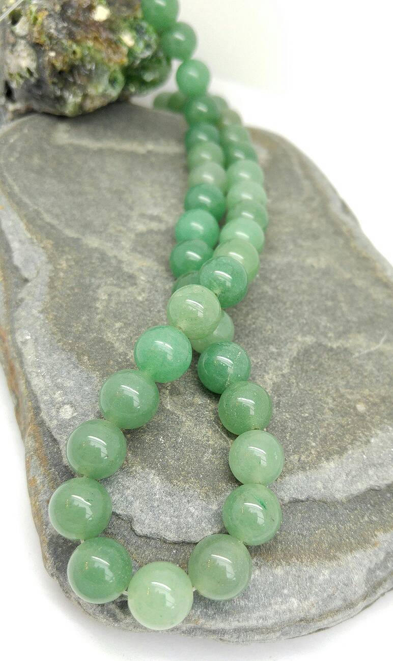 Green Aventurine Beads 10mm / Natural Green Aventurine Round Beads / Green Gemstone Round Beads / Mala Beads / Jewellery beads 4 beads