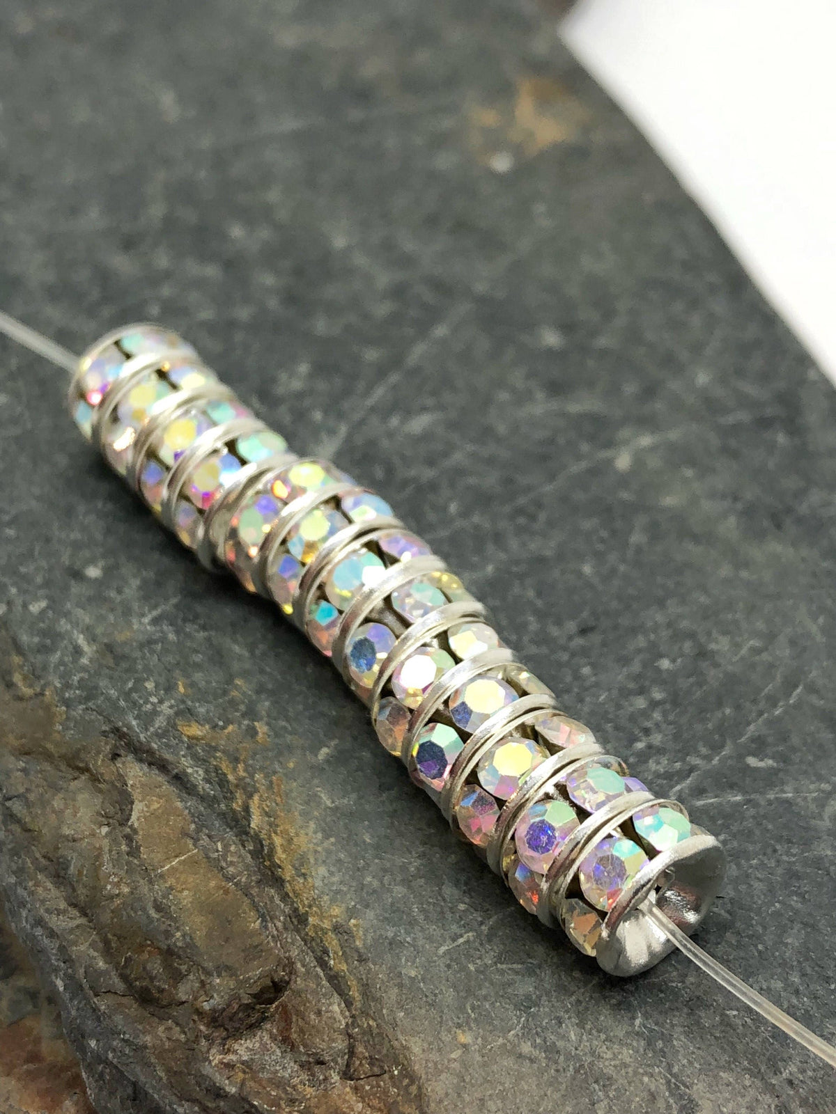 Perle Clip Stopper Souris Andante-Stones Argent 925 - Élément Pour Bracelets European Beads Avec Étui Organza