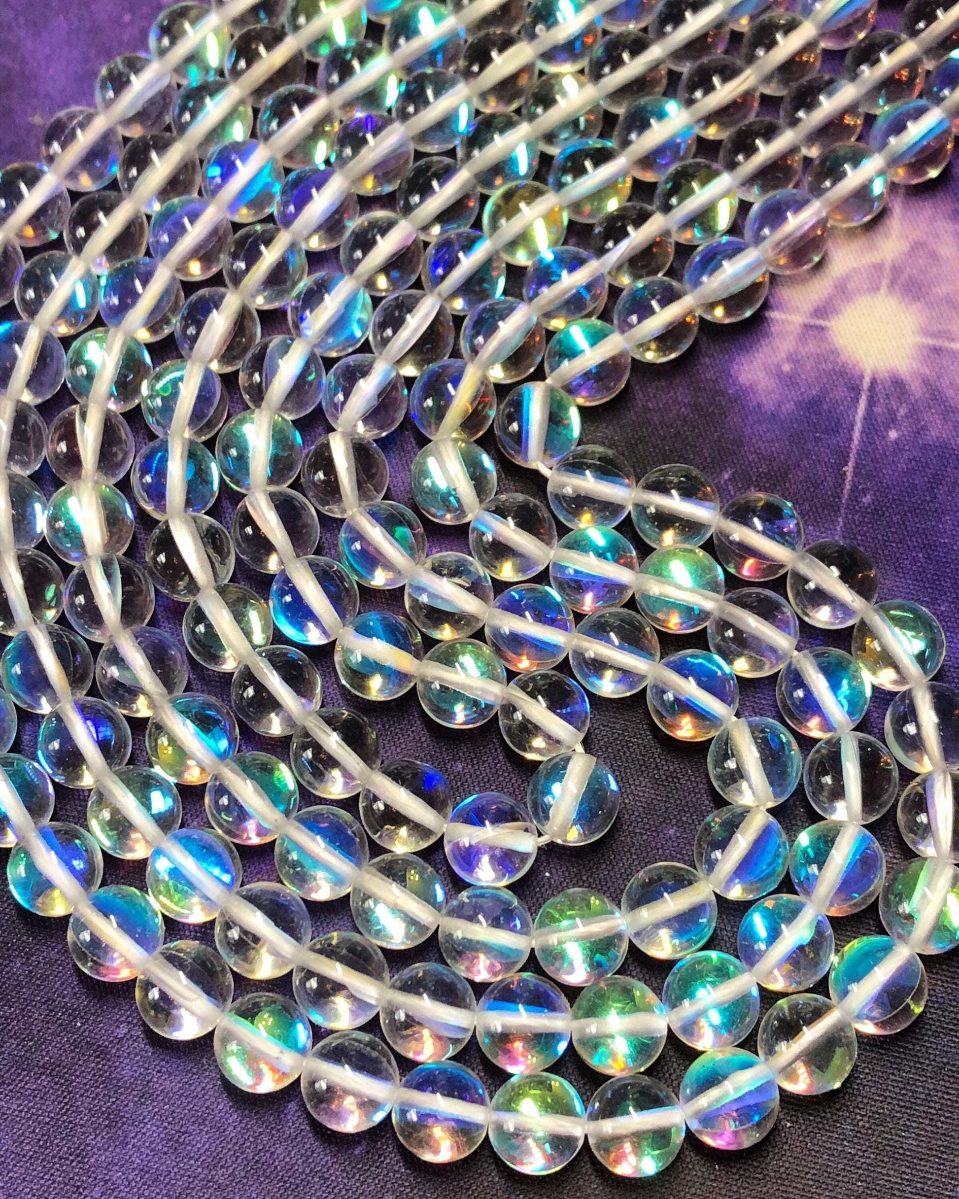 Austrian Crystal Clear / Rainbow Glass Magic Shine Beads 8mm / Two Tone beads / Best ever Beads / Amazing sparkle beads