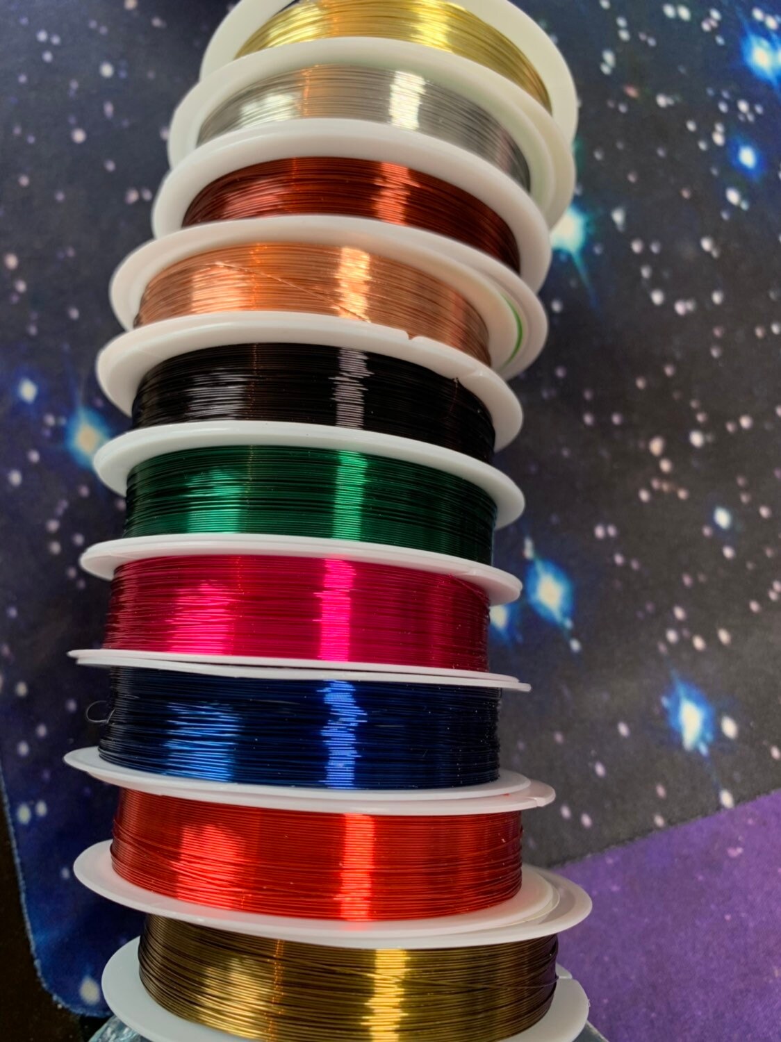 Coated Coloured Flexible Strong coloured Copper wire .3mm 28 guage / Jewellery Cord / Beading Wire / 10 metres