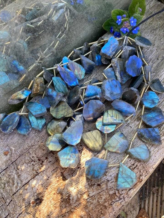 Large Labradorite Smooth polished rustic slab nugget piece briolette beads amazing flash Unique Amazing beads