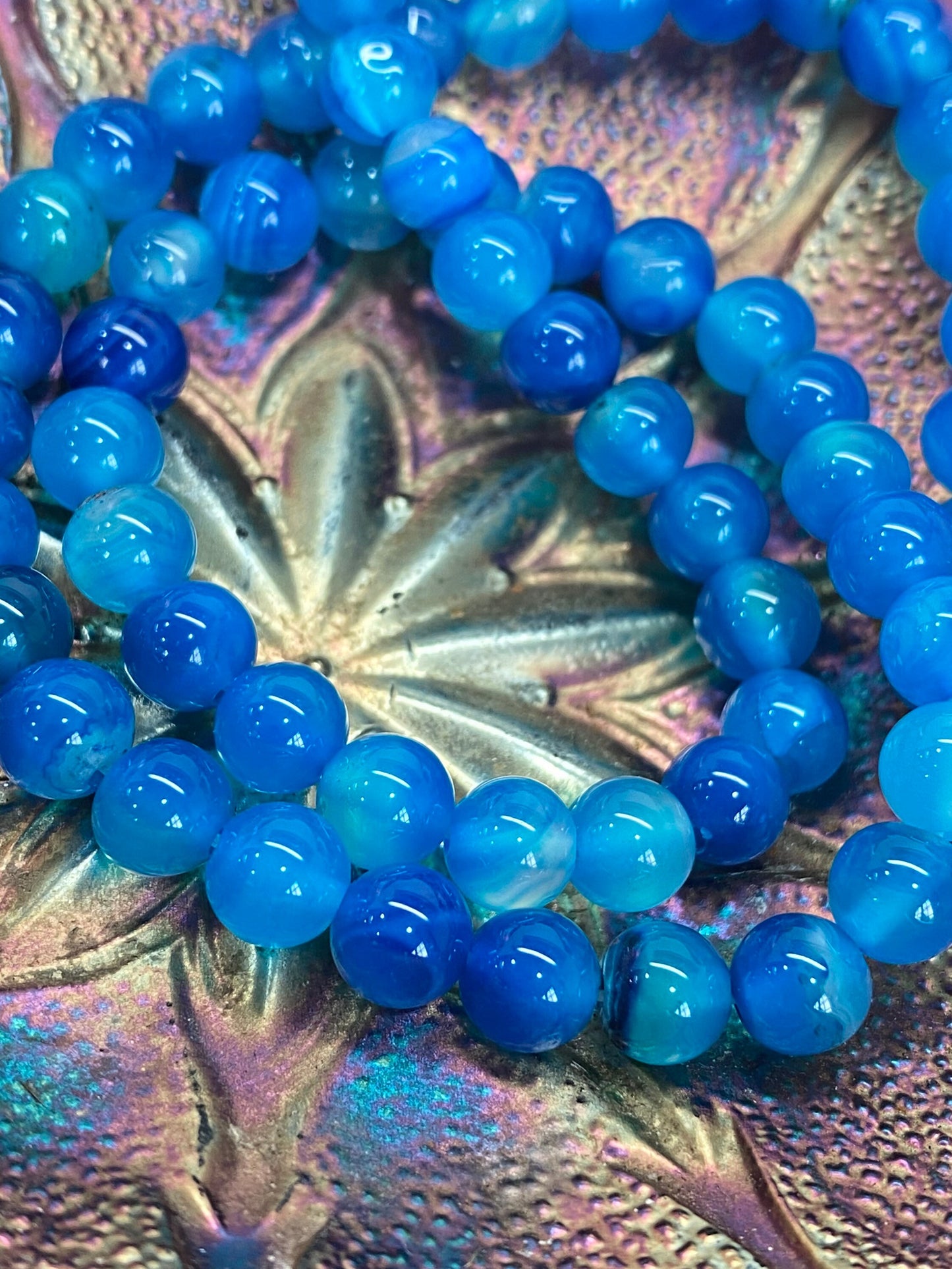 Turquoise Aqua Agate Gemstone Beads 6 mm / Blue Green Agate Beads / Agate Beads / round Agate Beads /