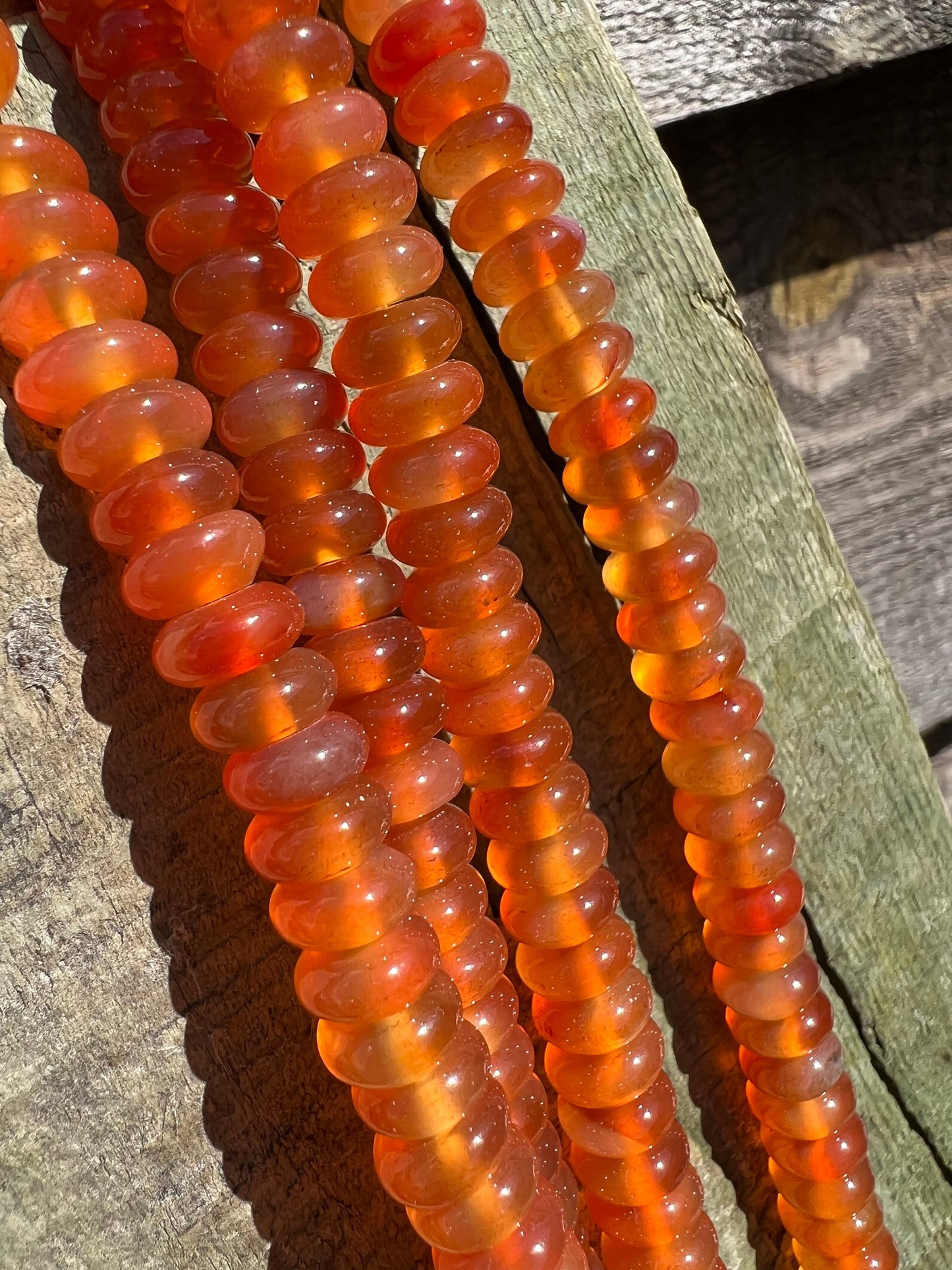 Carnelian Smooth Rondelles 8 x 4 mm / TOP Quality Carnelian beads / Large Carnelian Agate Rondelles / Fire Carnelian Gemstone Beads / 6 bead