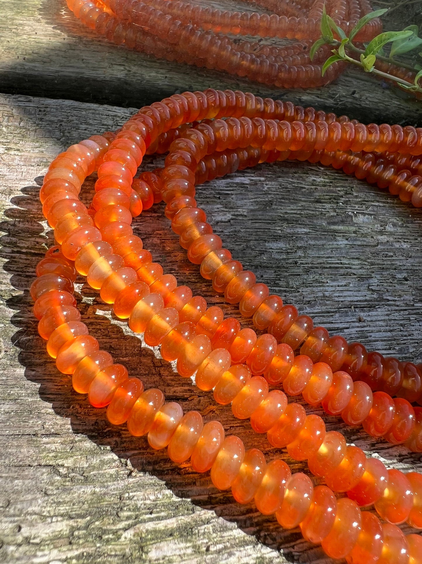 Carnelian Smooth Rondelles 8 x 4 mm / TOP Quality Carnelian beads / Large Carnelian Agate Rondelles / Fire Carnelian Gemstone Beads / 6 bead
