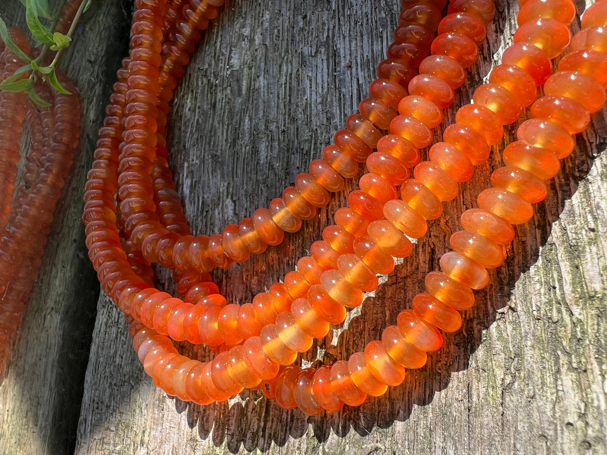 Carnelian Smooth Rondelles 8 x 4 mm / TOP Quality Carnelian beads / Large Carnelian Agate Rondelles / Fire Carnelian Gemstone Beads / 6 bead