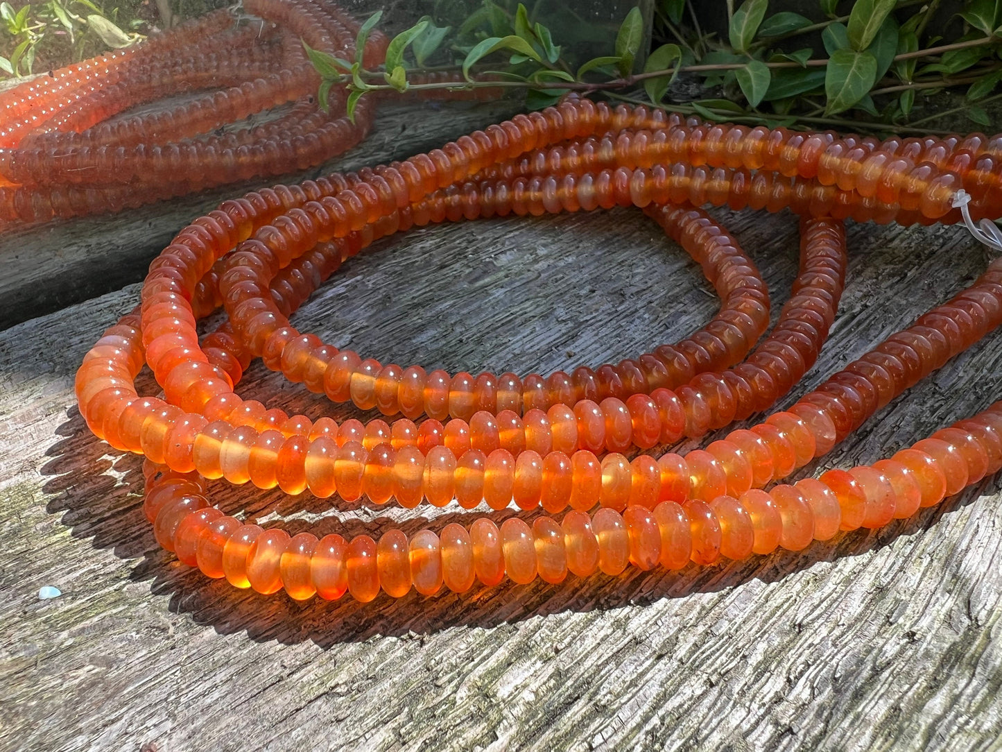 Carnelian Smooth Rondelles 8 x 4 mm / TOP Quality Carnelian beads / Large Carnelian Agate Rondelles / Fire Carnelian Gemstone Beads / 6 bead