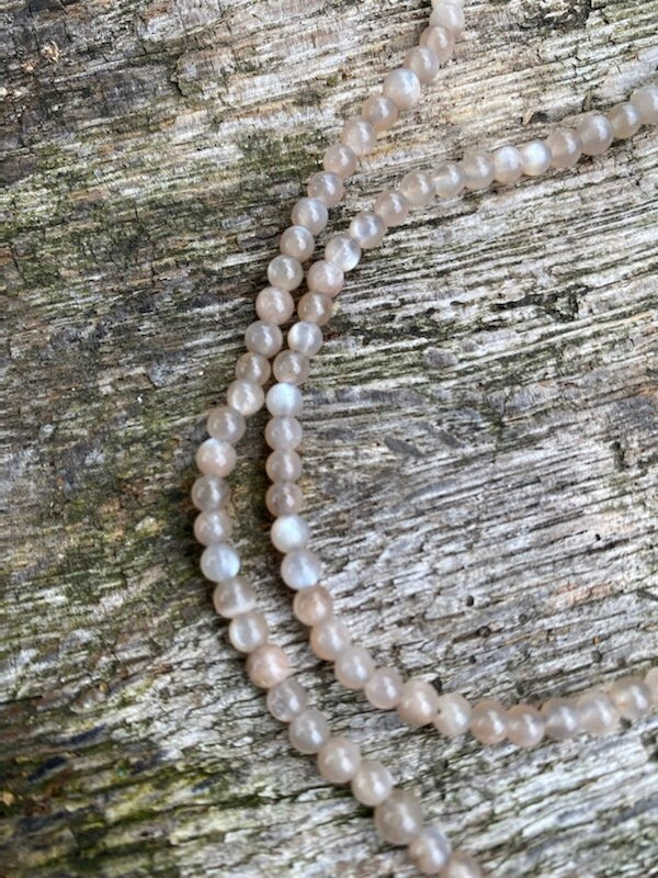 Chocolate Moonstone Rounds 4-5mm approx, handcut