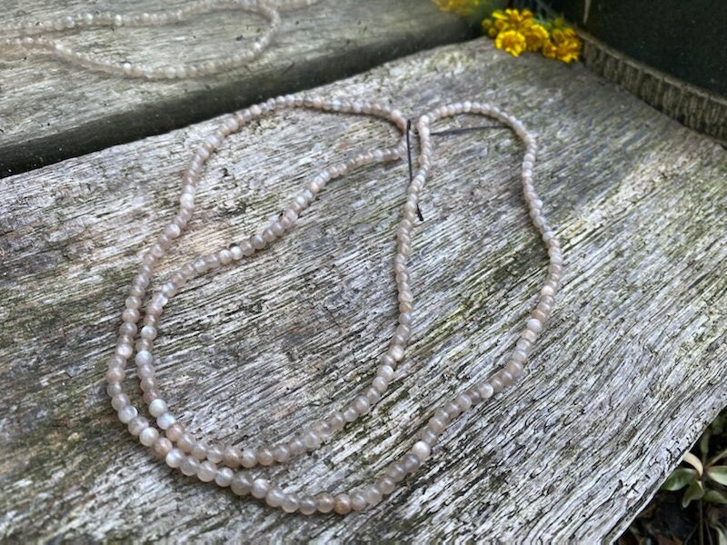 Chocolate Moonstone Rounds 4-5mm approx, handcut