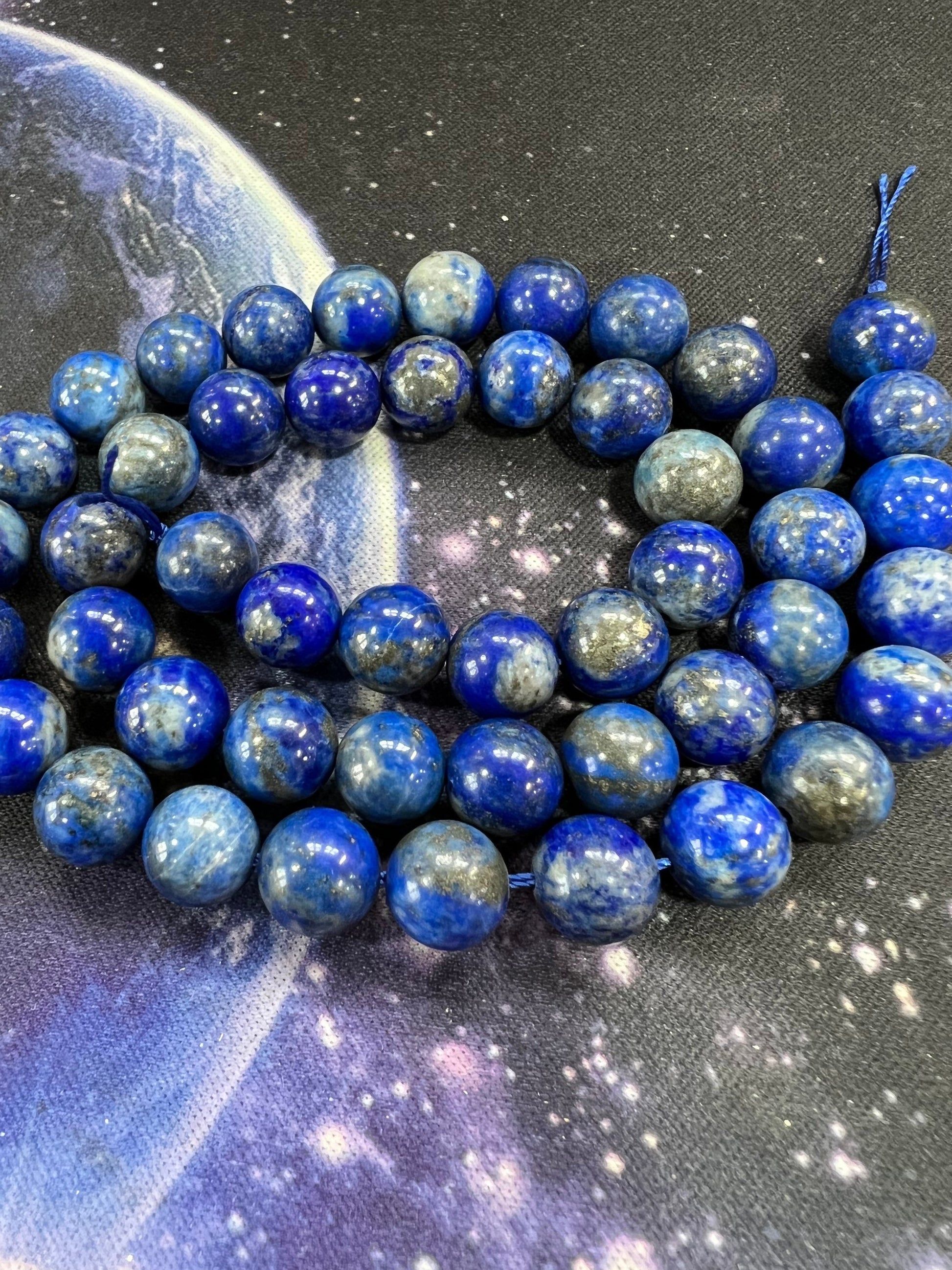 High Quality Lapis Lazuli 8mm approx handcut Lapis Beads / Lapis Beads Top Quality Pyrite Inclusions / Lapis Lazuli Rounds / Choose Quantity
