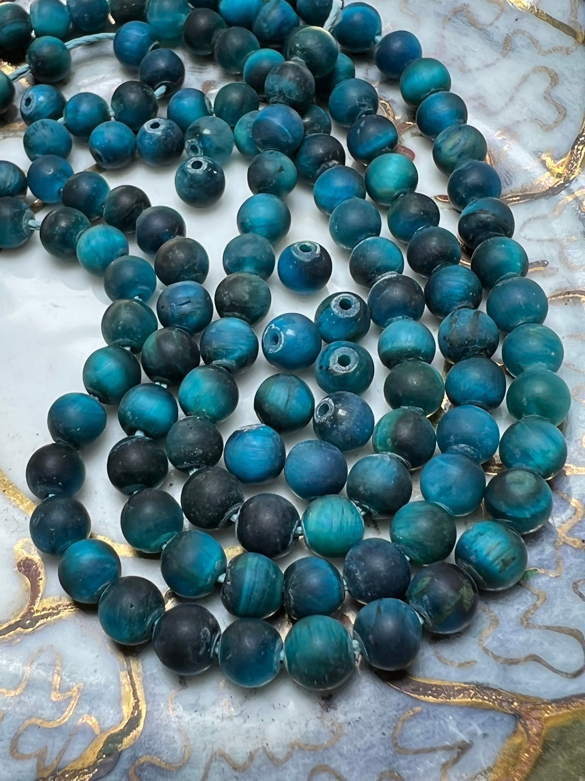 Sweet Little Tiny rustic Matte Tiger Eye Round Beads 4mm / Tigers Eye Gemstone beads Small Order beads