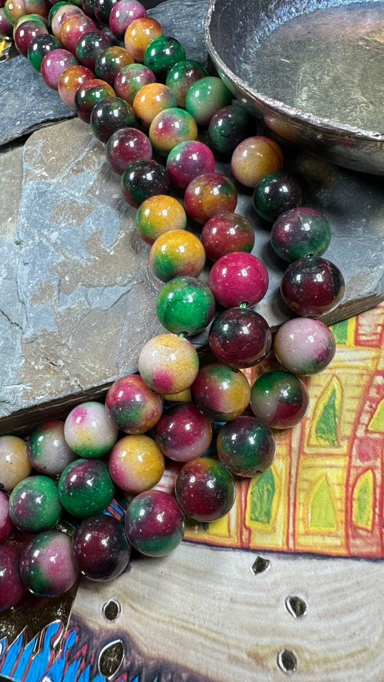 Fabulous smooth Rosy Apple Agate Beads / 14mm 15." / large Gemstone beads