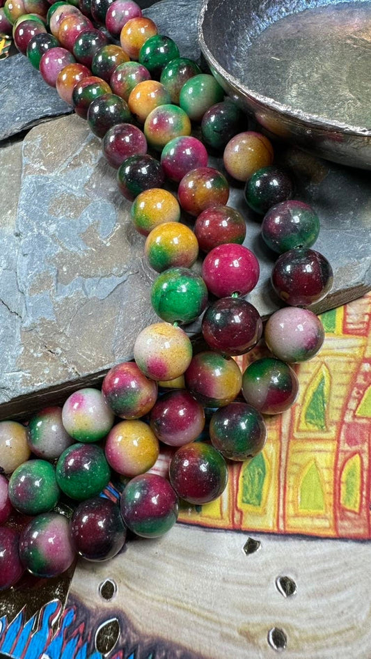 Fabulous smooth Rosy Apple Agate Beads / 14mm 15." / large Gemstone beads