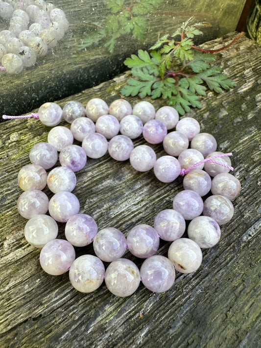 Rare pretty Natural Crystal Kunzite Beads 10mm / Purple Kunzite Choose Quantity