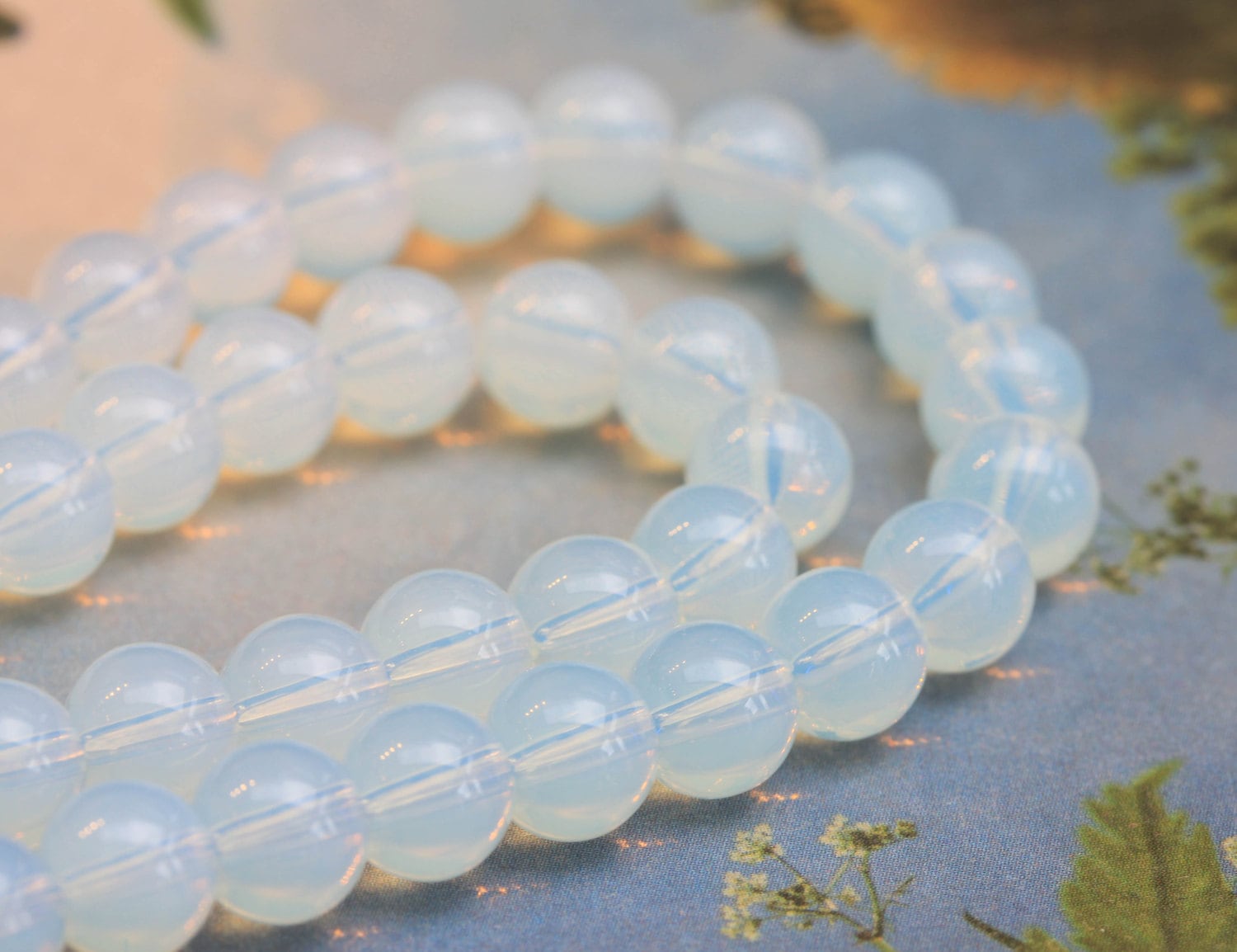 Opalite Round Beads Choose 4, 6, 8 or 10 mm / Glowy Moonstone Tones Opalite Beads / Sea Opal Beads Opalite round Beads Opalite Moonstone