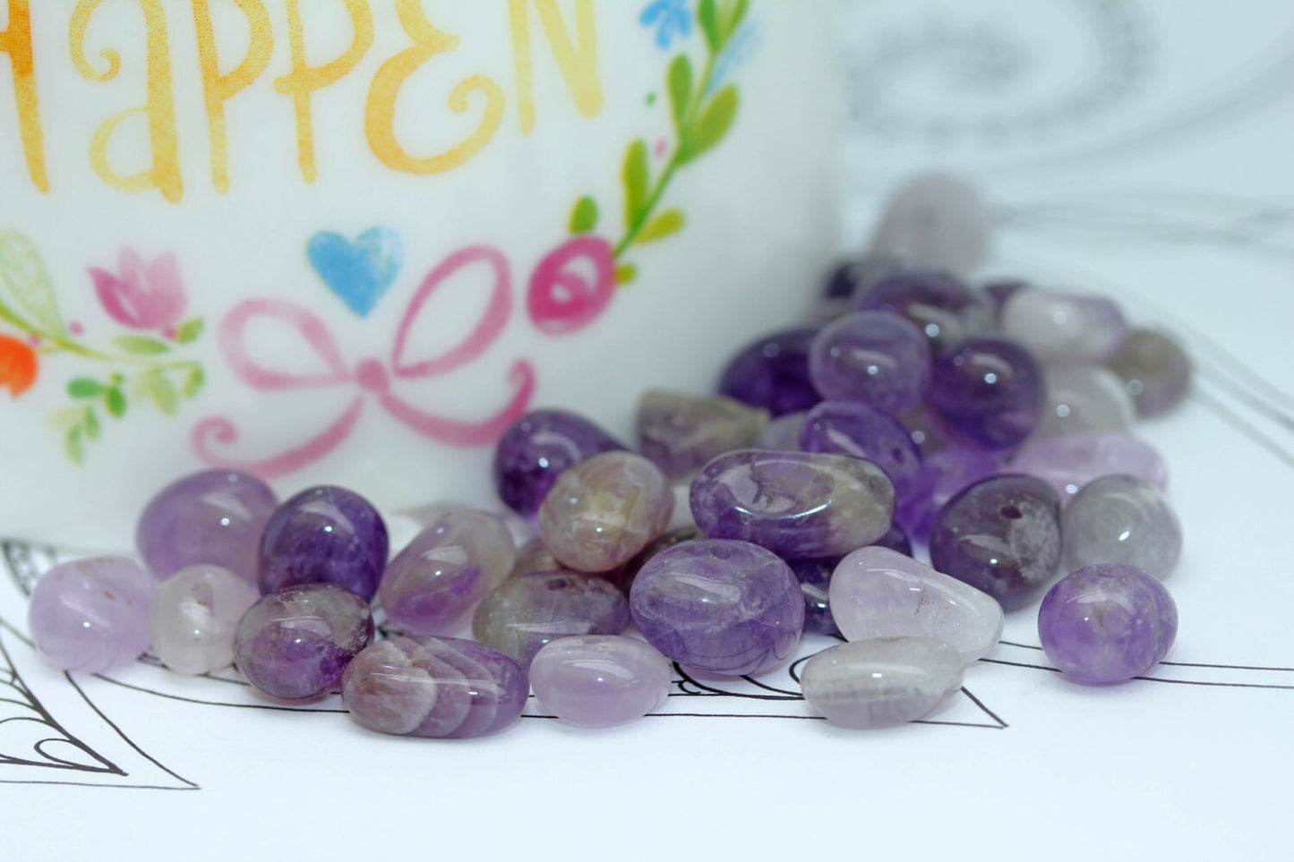 Amethyst natural Pebble Nuggget Beads Natural Amethyst Gemstone Beads /Purple Amethyst Beads / Amethyst Freeform Beads 5 beads