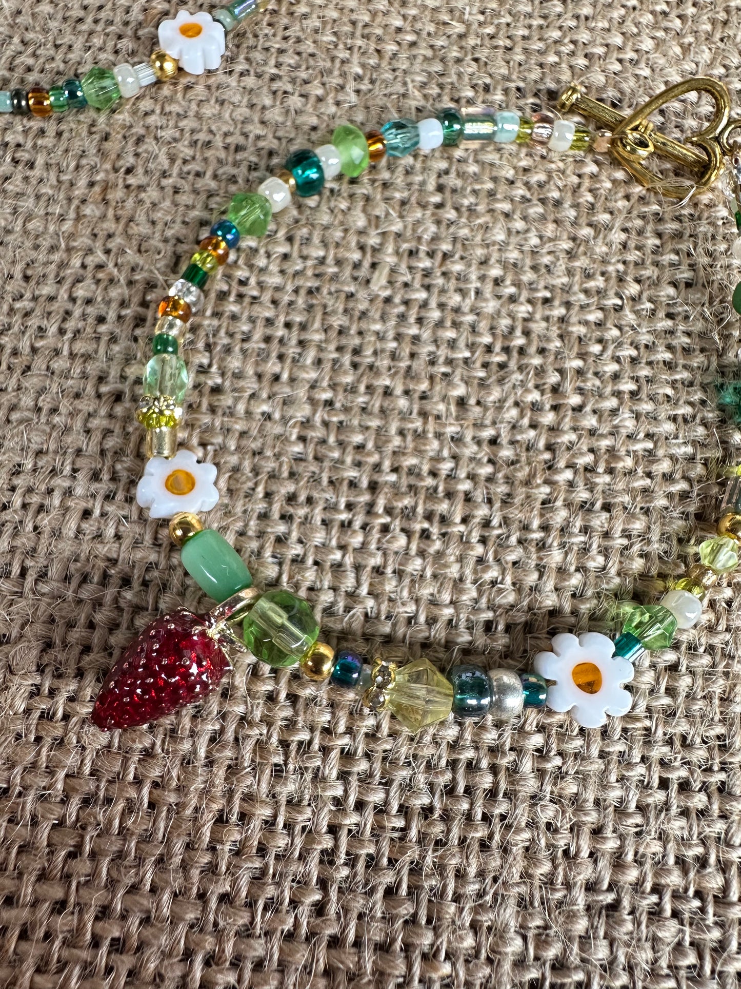 Strawberry Fields Forever Beaded Bracelet